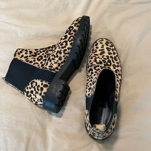 Steve Madden Leopard Chelsea Booties